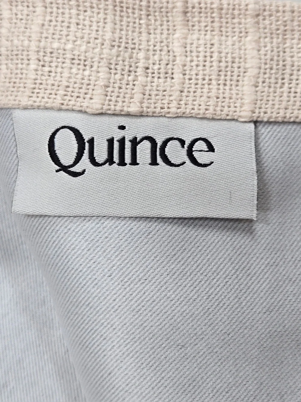 NWT QUINCE Set Of 2 48x96 Cotton Slub Room Darkening Curtains Natural 0722
